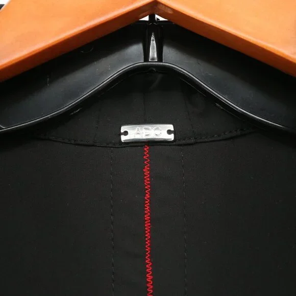 ADC Lagenlook Art to Wear Mixed Media 2 Pc Lantern Dress Jacket Set Black 12 14 - Picture 4 of 10